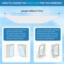 Portable Air Conditioner Universal Window Seal Kit with Adjustable Connector,Tumble Dryer,3m(118),4m(158),5m(197) Available,Air Exchange Guards with Zip and Adhesive Fastener (400cm(158))