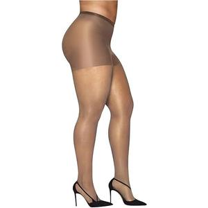 Hanes Curves Control Top Sheer Toe Silky Sheer Pantyhose with Wicking Cool Comfort, Nude, Size 1X - 2X (Pack of 1)