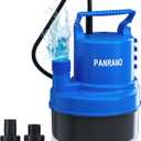 1/2 HP Submersible Water Pump 2900 GPH Small Sump Pump For Pool Cover, Basements, Puddles, Gardens, Ponds Draining With Hose Adapters, Blue