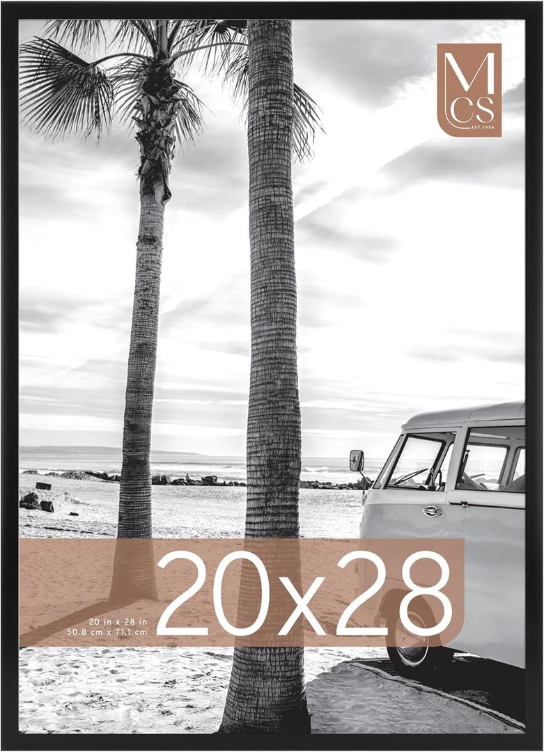 MCS Foundation 20x28 Poster Frame Traditional Black, Vertical & Horizontal Wall Hanging Large Picture Frame for Photos, Posters & Art Prints (1-Pack)