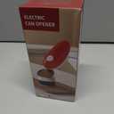 Electric Can Opener, Food Safe Automatic Can Opener with Smooth Edge, Open Your Cans with A Simple Press of Button, Can Opener Electric Kitchen Gifts for Seniors and Arthritis (Red)