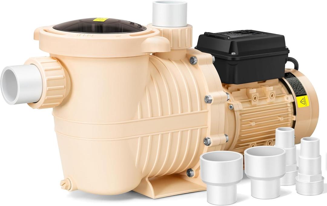 VIVOHOME 2.0HP 115V Variable Speed Pool Pump, Self-Priming Energy Saving, 1.5" & 2" Inlet w/Strainer Basket for in/Above Ground Pools