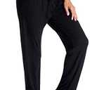 ASIMOON Women's Yoga Pants Soft Comfy Stretch Loose Straight Casual Athletic Pants Running Workout Lounge Pants with Pockets L