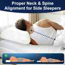 7" High Loft Memory Foam Pillow for Side Sleepers, Extra Thick Firm Pillow for Broad Shoulders & Large Frames, Designed to Stay Elevated, High Profile Pillow with Breathable Washable Cover