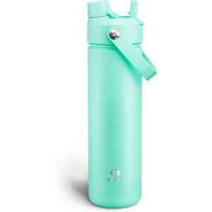 ENCOOL Insulated Water Bottle with Straw Stainless Steel Water Bottle, Leak-Proof, BPA-Free, Double Wall Vacuum Keeps Cold for 24 Hours for Sports, Travel, School (26 oz, Brook Green)