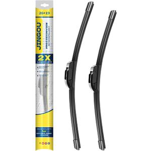 26''+19'' Front Windshield Wiper Blades Compatible with 2008-2017 Honda Accord/2010-2015 Toyota Prius OEM QUALITY Premium All-Season Automotive Replacement Wipers (Pack of 2)