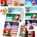 500 PCS Christmas Gift Tags Self Adhesive Gift Tags for Christmas Presents Suitable for Christmas Wrapping Paper Christmas Decorations Christmas Gift Bags for Women Men Kids(2.95 x 1.6 Inch)
