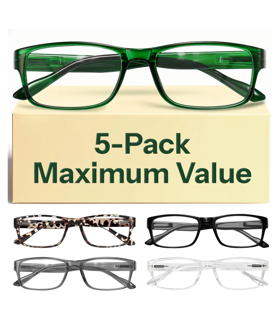 Gaoye Professional Reading Glasses for All Day - Computer Readers with Blue Light Protection - Value Pack