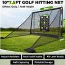 10 X 7.5ft Golf Hitting Net with Side Barriers for Driving Real Balls