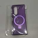 [Magnetic Stand & Wave Frame] Case for Samsung Galaxy Z Fold 6 [Fit for MagSafe] [Military Drop Protective] Not Yellowing Translucent Z Fold 6 Phone Ring Cover for Women Men 7.6" Purple