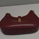 KKXIU Shoulder Bag for Women Cute Hobo Handbag and Vegan Leather Retro Small Clutch Purse with Zipper (Wine)