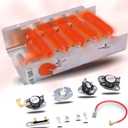 Dryer Heating Element Replaces For Whirlpool WED4815EW1 WED5000DW2 WED6200SW1 WED6600VW0 WED4800BQ1 WED4800XQ0 WED4800XQ1 WED4900XW0 WED49STBW1 WED5100VQ1 WED5200VQ1 WED5300SQ0 WED5540SQ0 WED7000DW1