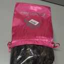 LEOSA Highlighted Wig 26 Inch Long Wavy Chocolate Brown Layered Wig with Curtain Bangs for Women Synthetic Middle Part Curly Womens Wigs for Daily Party,Dark Brown with Highlights