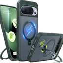 TORRAS 360 Spin Magnetic Stand for Google Pixel 10 Pro XL case, Compatible with Magsafe, 4X Military Drop Protection, Slim for Google Pixel 10 Pro XL Phone Case with Kickstand, Green