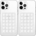 Galundge 2 Pack Silicone Suction Phone Case Mount, Non Slip Sticky Grip for Cellphone, Silicon Adhesive Suction Cup Mount, Strong Grip Holder for Selfies and Videos (Translucent)