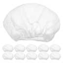 300 Pcs Disposable Shower Caps for Salons, Elastic Bowl Covers for Home, Hotel, Multi-use Liners, Clear (White)