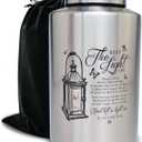 Large Urns for Adult Male Female Ashes, Up to 220 lbs Decorative Funeral Cremation Lamp Urn for Human Women Man Remains(Keep The Light On)