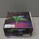 Rechargeable Pool Fountain with Remote,8000mAh Floating LED Pool Fountain with Light,Above Ground Pool Water Fountain Pump,Outdoor Swimming Pool Sprinkler Fountains for Inground Pools Fountain-White