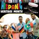 Kenning 300 Pcs Hispanic Heritage Month Giveaways Acrylic Keychains, Silicone Bracelets, Button Pins Gift Bulk for Women, Men, and Cultural Celebrations