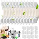 12 Pack Replacement Filters Compatible with smartoo 7L/236oz Stainless Steel Dog Water Fountain, 6 Month Set for Large Dogs Water Bowl Dispenser, Includes 12 Filters & 12 Sponges