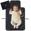 Portable Diaper Changing Pad - Soft and Easy to Clean Diaper Changing Mat for Babies - The Perfect Lightweight and Foldable Pad for Traveling (Black)