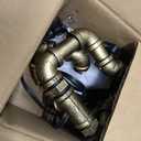 Music Guitar Table Lamp,Steampunk Table Lamp,Retro Guitars Steampunk lamp,Cool Industrial Metal Tube Robot Lamp Gifts for Music Lovers (Bronze/With guitar)