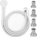 Hose for Sink Faucet, Quick Connect Hose for Kitchen,Garden and RV. 6 Feet, 4 Faucet Adapte (Not A Universal Version)