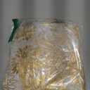 Artoid Mode 3PCS Beige Gold Dahlia Flower Gauze Table Runner 120 Inch 10FT, Glitter Metallic Foil Seasonal Sheer Dining Holiday Table Decor for Home Party