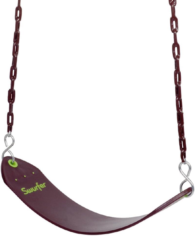 Swurfer Tree Outdoor Swing Set Swings Playground Swing Seat Replacement, Swing Set Accessories, Easy Installation, Comfortable Heavy Duty Rubber Coated Chains, Weather Resistant, Ages 4 and Up