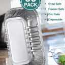 NEEBAKE 60 Pack 6x3.5x2 Disposable Aluminum Loaf Pans with Lids Small-Aluminum-Foil-Pans-Tin-Foil-Baking-Pans-Tin-Trays-Food-Containers-for-Baking-Cakes-Bread-Meat-Loaves