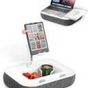 SupeDesk Laptop Lap Desk, Adjustable iPad Holder for Bed, 360 Swivel Tablet Arm, Laptop Desk with Mouse Pad, Snack Bowl & Cup Holder, Fits 4.713 Tablets & 15 Laptop