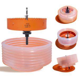6 Hole Saw for Recessed Lights, 6 Inch Hole Cutter with Dust Bowl Catcher for Led Recessed Lighting 6 Inch and Wood Metal Drywall, Bi-Metal Construction