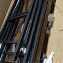 Rolanstar Bookshelf 6 Tier with 4 Hooks, Industrial Wood Bookcase, Vintage Storage Rack with Open Shelves, Rustic Standing Bookshelves Metal Frame Display Rack for Living Room, Bedroom, Rustic Brown