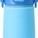 Fimibuke Kids Insulated Water Bottle with Straw Lid & Handle - 14oz BPA FREE 18/8 Stainless Steel Metal Tumbler Leak Proof Double Wall Vacuum Kids Cup Toddler Water Bottle for School Boys Girls