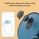 OKP Lidar Robot Vacuum Cleaner 4000Pa Suction Power, No-Go Zone, LiDAR Navigation, Smart Mapping Home Robotic Vacuum, Self-Charging, Wi-Fi/APP/Alexa Control, for Pet Hair, Carpet, Hard Floor