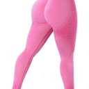 POWERASIA Ignite Hidden Scrunch Butt Lifting Leggings for Women Tummy Control Yoga Pants Boom Booty Lift Workout Legging (Pink, L)