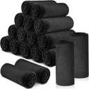 SmoothNovelty 18 Pieces Throw Blankets Bulk for Wedding 50 x 60 Inch Soft Warm Lightweight Flannel Fleece Blankets Bulk Spring Wedding Favors for Guests Homeless Gift Couch Sofa Bed(Black)