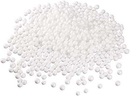 uxcell 1 Pack 0.3" White Polystyrene Foam Ball Beads Round for the Arts, DIY Crafts, Party Decorations, Fillings of Vase Pillow
