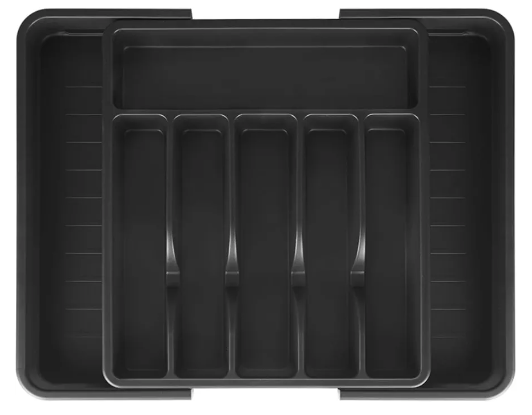 Expandable Silverware Drawer Organizer – Adjustable Utensil Tray & Cutlery Organizer, BPA-Free Plastic Flatware Divider, Non-Slip Kitchen Drawer Organizer (Fits 12–22” Drawers, 8 Compartments)