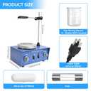 Vevitts 1000ml Magnetic Stirrer Hot Plate Magnetic Mixer Stir Plate Lab Stirrers 2400 RPM 100C Stirring Bar