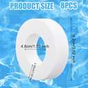 8pcs Pool Cleaner Climbing Ring Compatible with Dolphin M200/M400/M500, Nautilus/CC Plus, DX3/DX4/DX6, White Wheels Rings Replacement Part for Pool Cleaner