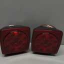 Partsam 12V Submersible Square Led Trailer Light,Red White LED Stop Turn Tail License Brake Running Light Lamp for Trailers Under 80" Boat Trailer Truck Marine Camper RV Snowmobile,IP68,DOT Compliant