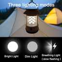 Camping Light with Stand - Rechargeable Kids Camping Lantern, LED Decorative Lights, Solar and USB-C Charging, 3 Lighting Modes, 1200mAh Battery, for Home Decor, Outdoor Camping, and Festival Parties