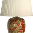 Red Lantern 21" Floral Bouquet Jar Lamp