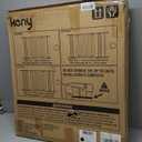 keny 29.7"-46" Baby Gate for Stairs, Auto Close Dog Gates for Doorways, Pressured Mounted No Drilling Pet Gate Extra Wide, One-Hand Opening Dual Lock Stair Gate, Indoor Kids Necessities, Black