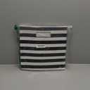 DII Polyester Cube Storage Collection Collapsible Hard Sided Bin, 13x13x13, Black