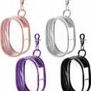 4 Pcs Clear Figure Display Bag with Keychain Portable Clear Pouch Keychain Mini Doll Pouch Carrying Case Bag Pouches Keychains Charms Hanging Blind Box Organizer Box for Collectibles Doll
