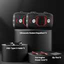 Ultrasonic Rodent Repellent for Car Engines, Under Hood Mouse Repellent with 4 LED Strobe Lights, USB Powered, Keep Rats, Mice and Squirrels Away from Vehicles, RVs, Garages, Attics (2, Black)