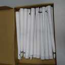 Tuanse 20 Pcs Flickering Flameless Taper Candles Bulk LED Battery Operated Realistic Flame Effect with Remote & Timer Safe No Fire Wax Drip Candles for Wedding Church Home Decor (9.65", White)