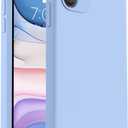 Vooii Compatible with iPhone 11 Case, Upgraded Liquid Silicone with [Flat Edges] [Camera Protection] [Soft Anti-Scratch Microfiber Lining] Phone Case for iPhone 11 6.1 inch - Light Blue